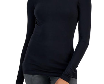 Anne Klein Womens Solid Jersey Turtleneck Sweater Size S MSRP $59