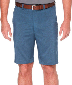 PGA TOUR Men's Flat Front Golf Short with Active Waistband, Deep Navy Heather, 40