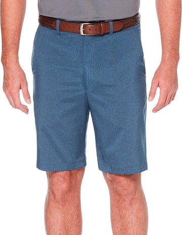 PGA TOUR Men's Flat Front Golf Short with Active Waistband, Deep Navy Heather, 40