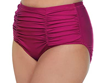 Raisins Women's Pink Stretch Bikini Full Coverage Swimsuit Bottom Size 22W