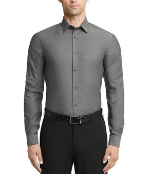 Calvin Klein Steel Slim-Fit Non-Iron Dress Shirt Gray Size 16.5x32/33 MSRP $85