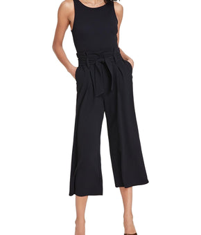 Bar III Womens Petites Pleated Paperbag Waist Jumpsuit Size PS MSRP $60