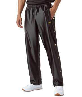 Reebok Mens Regular Fit Basketball Gold Tone Snap Pants XXL Black