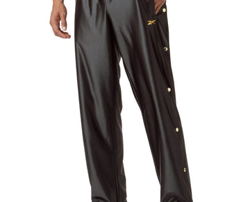 Reebok Mens Regular Fit Basketball Gold Tone Snap Pants XXL Black