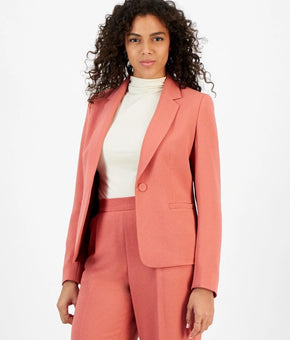 Bar III Blazer Women Size S Pink Faded Rose One Button Suit Jacket Workwear $129