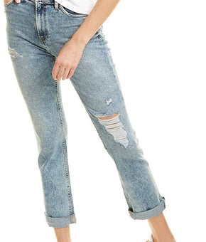HUDSON Jeans Holly High-Rise Blue Swan Straight Crop Jean Size 30 Blue Swan