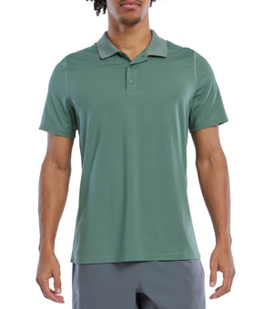 Reebok Mens Regular fit Short Sleeve Polo Shirt Size L Moisture Wicking Green