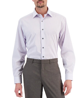Alfani Regular Fit Traveler Stretch Dress Shirt Size 16/16.5 x 32/33 Purple $65