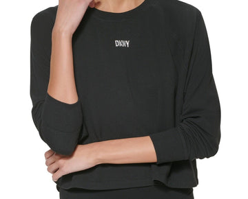 DKNY SPORT Lightweight Super Soft Pullover Black Size XS MSRP $50