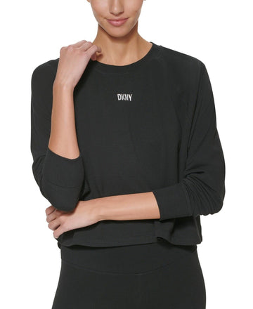 DKNY SPORT Lightweight Super Soft Pullover Black Size XS MSRP $50