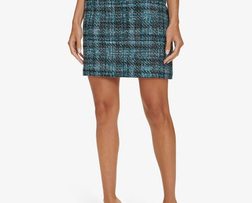 Calvin Klein Women's Tweed Pencil Skirt Blue SIze 10 MSRP $99