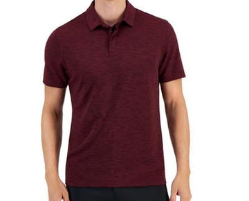 Alfani Mens Regular fit Short Sleeve Polo Shirt XXL Red Solid
