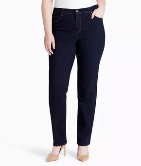 Gloria Vanderbilt Amanda Classic Jeans Plus Size 18W Short Dark Blue