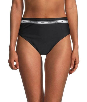 KARL LAGERFELD PARIS Cheeky High-Waist Bikini Bottom Black Size S MSRP $58