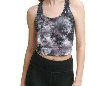 Calvin Klein Performance Cropped Tie-Dyed Active Top Multicolor Size M MSRP $50