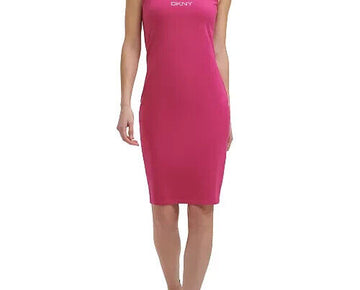Dkny Sport Women's Embellished Logo Tank Dress Pink Size XS MSRP $60