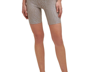 Calvin Klein Womens Performance Printed Bike Shorts Brown Size XS MSRP $40