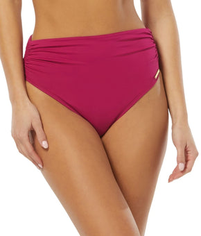 Vince Camuto High-Waisted Bikini Bottoms Rasberry Pink Size M MSRP $68