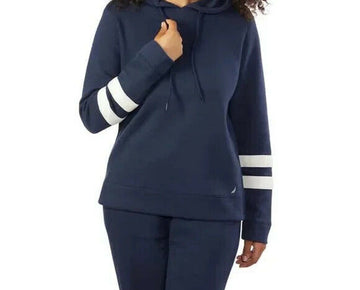 Nautica Womens Lightweight Pullover Sweatshirt Hoodie (Size XS, Navy)