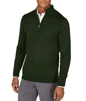 Club room Mens Green Quarter-Zip Wool Blend Pullover Sweater Size XXL