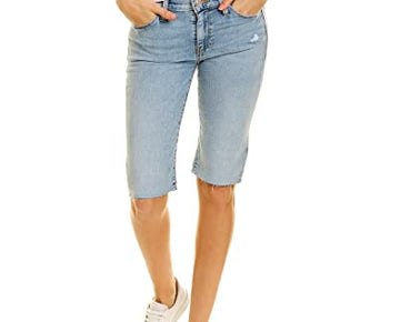 Hudson Jeans Women's Amelia Midrise Short, New Dawn, Blue Size 26