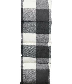 Steve Madden Men's Plaid Puffer Scarf Black/White/Grey-One Size