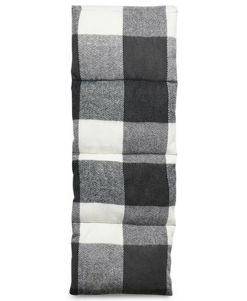 Steve Madden Men's Plaid Puffer Scarf Black/White/Grey-One Size