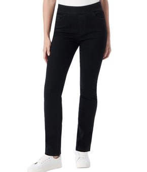 Gloria Vanderbilt Amanda High Rise Pull-On Slim Jeans Petite Size 4P Black