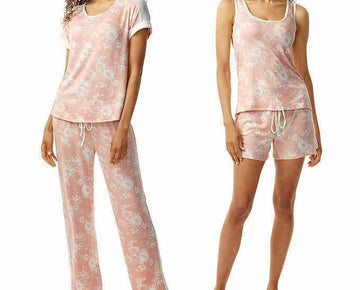 Lucky Brand womens 4-piece Pajama Set Pink Size XL
