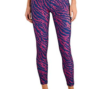 Ideology Women's Cheetah-Print Performance 7/8 Leggings, Purple Size XXL
