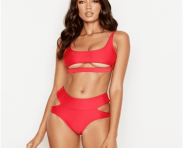 Ris-K Women's Discover Top Swimsuit Red Size XS