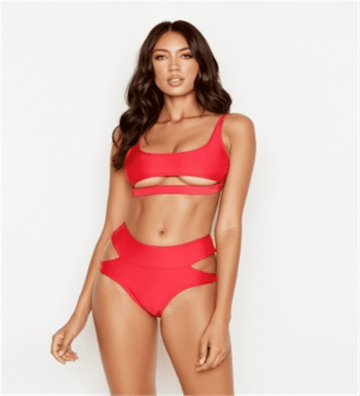 Ris-K Women's Discover Top Swimsuit Red Size XS