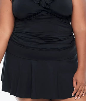 Lauren Ralph Lauren Ruffled Swim Skirt Black Plus Size 20W MSRP $90