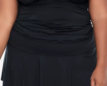Lauren Ralph Lauren Ruffled Swim Skirt Black Plus Size 20W MSRP $90