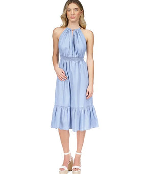 Michael Kors Sangria Chain Halter Women's Midi Dress Size XL MSRP $165