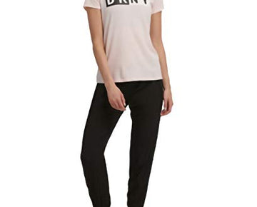 DKNY Womens Sport Logo T-Shirt, Pink, Small