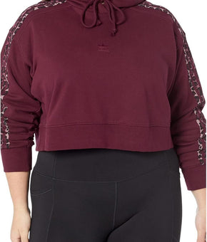 adidas Originals Plus Size Hoodie Logo Red Maroon/Multicolor Size 2X MSRP $65