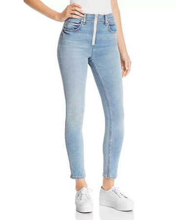 rag & bone Onslow High-Rise Ankle Skinny Jeans in Lucy Blue Size 25 MSRP $250