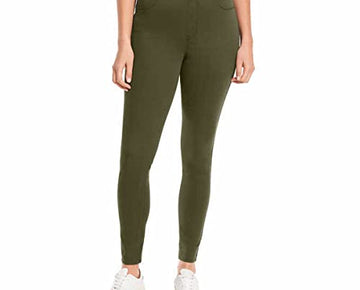 Gloria Vanderbilt Women's High Rise Pull-On Comfort Jean (Size 6, Green)