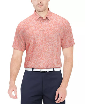 PGA TOUR Mens Sea Life Short Sleeve Pink Icing Size XL MSRP $68