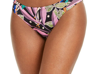 Bar III Hidden Jungle Printed Bikini Bottoms Womens Black Size XL