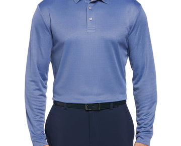 Pga Tour Mens Regular fit Long Sleeve Polo Shirt XXL Blue