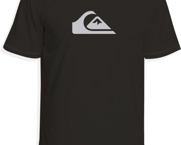 Quiksilver Men's Solid Streak Short Sleeve Rashguard (Black, L)