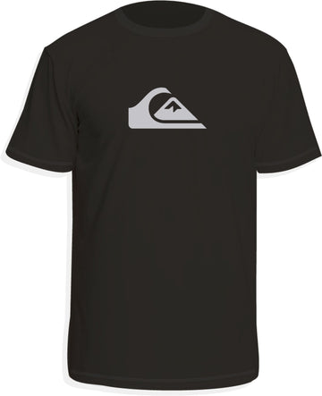 Quiksilver Men's Solid Streak Short Sleeve Rashguard (Black, L)