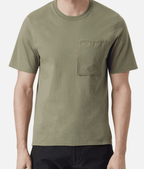 Bass Outdoor Men Regular fit Short Sleeve T-Shirt Shirt Medium Green Solid