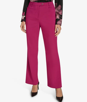 Calvin Klein Petite Luxe Highline Pants Mulberry Red Size 6P MSRP $99