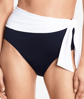 LAUREN RALPH LAUREN Black Bikini Moderate Tie High Waisted Swimsuit Bottom 6