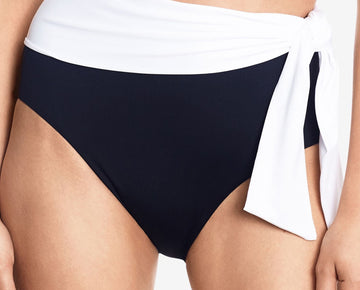 LAUREN RALPH LAUREN Black Bikini Moderate Tie High Waisted Swimsuit Bottom 6