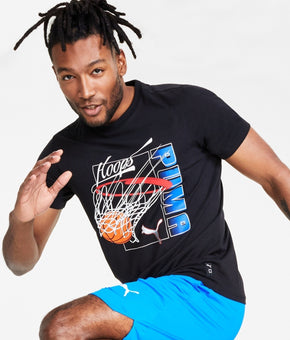 Puma Men's Swished Regular-Fit Logo Graphic T-Shirt Black Size S MSRP $25