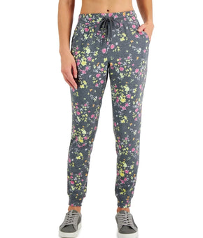 Ideology Jogger Pants Womens Size XXL Gray Floral Off-Duty Knit Lounge Pants